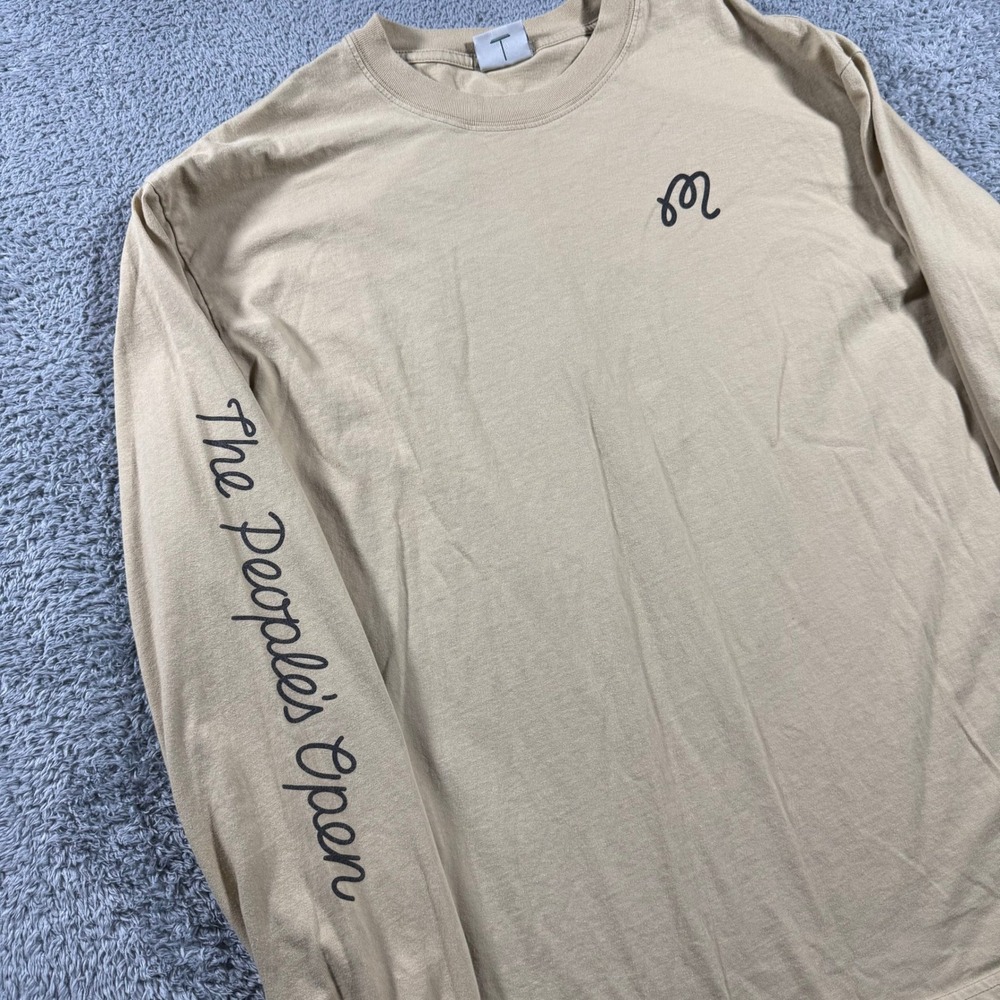 Malbon WM Phoenix Open Long Sleeve T-Shirt Mens XL Tan The Peoples Open Golf